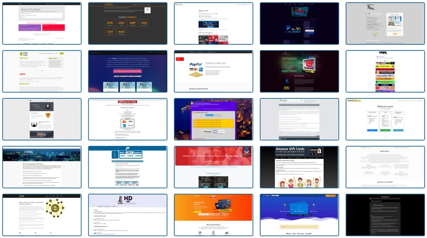 Dark Web homepages 1