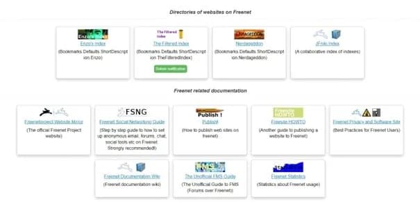 interface Freenet pour accéder au dark web
