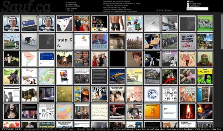 Page d’accueil du site Saufça