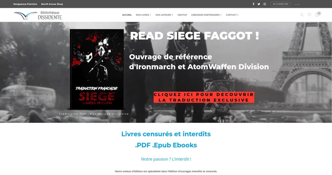 Le site Bibliothèque Dissidente