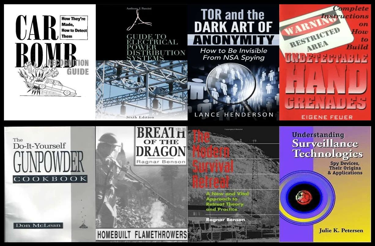 Quelques-uns des ouvrages proposés sur le site de la bibliothèque Anarchist Bookstore