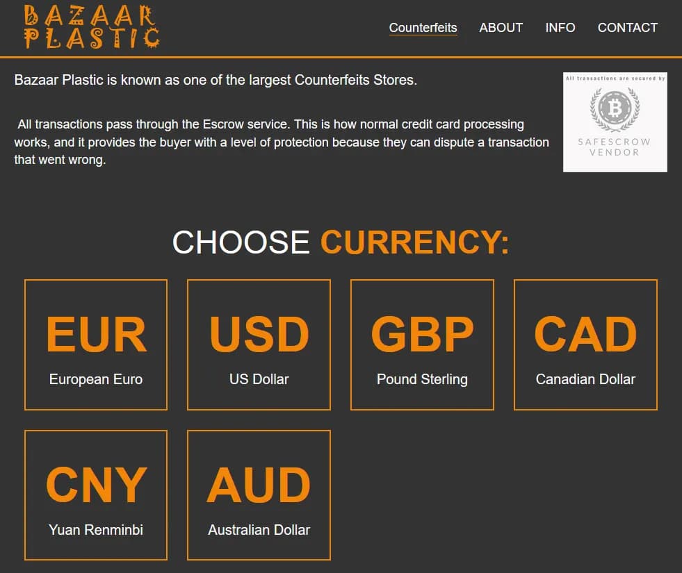 faux argent dark web euro, usd, gbp, cad, cny, aud