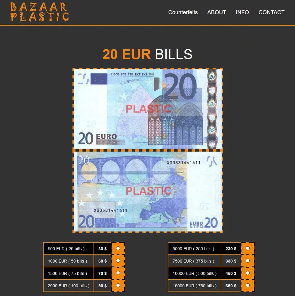 argent euro dark web