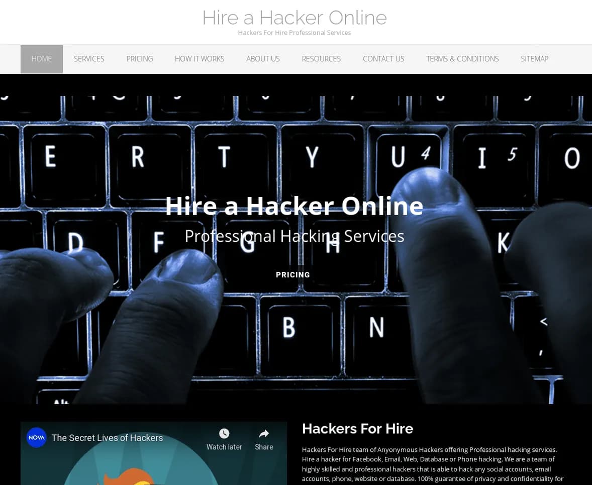 cyberattaque à la demande dark web