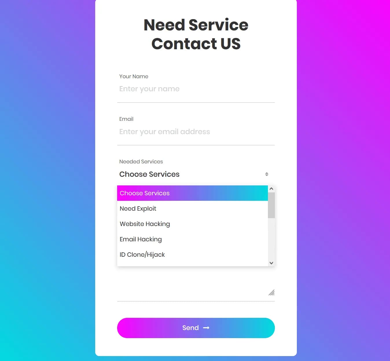 Exemples de services de cyberattaques à la demande